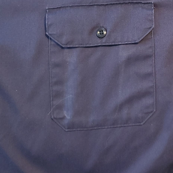 DICKIES Men's 3XL work shirt mechanic dark blue short sleeve button up - Picture 4 of 4